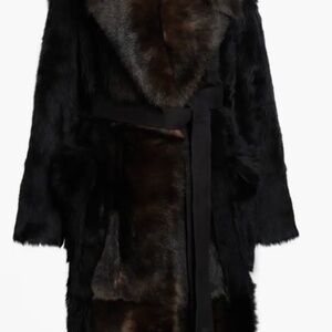 Altuzarra Geoff Shearling Self-Belt Coat